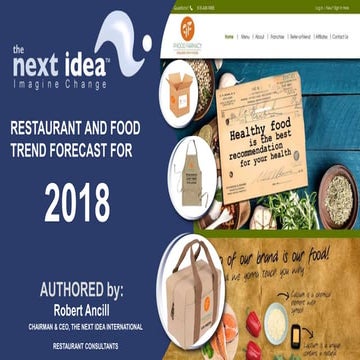 The Next Idea International Restaurant and Food Trend Forecast 2018