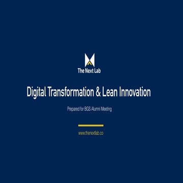 Digital Transformation & Lean Innovation