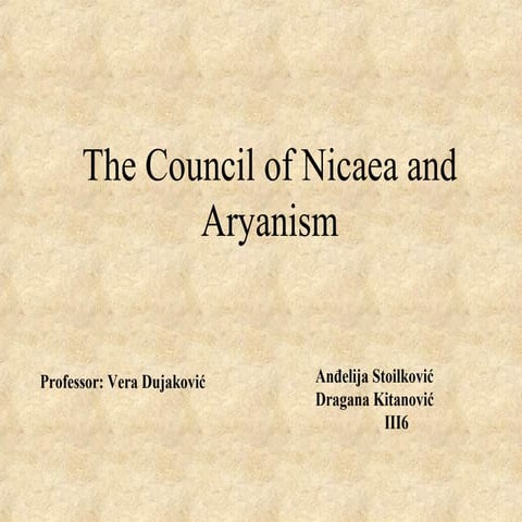 The nicaea council and aryanism