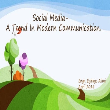 Social media-A Trend In Modern Communication