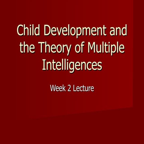 The nine intelligences