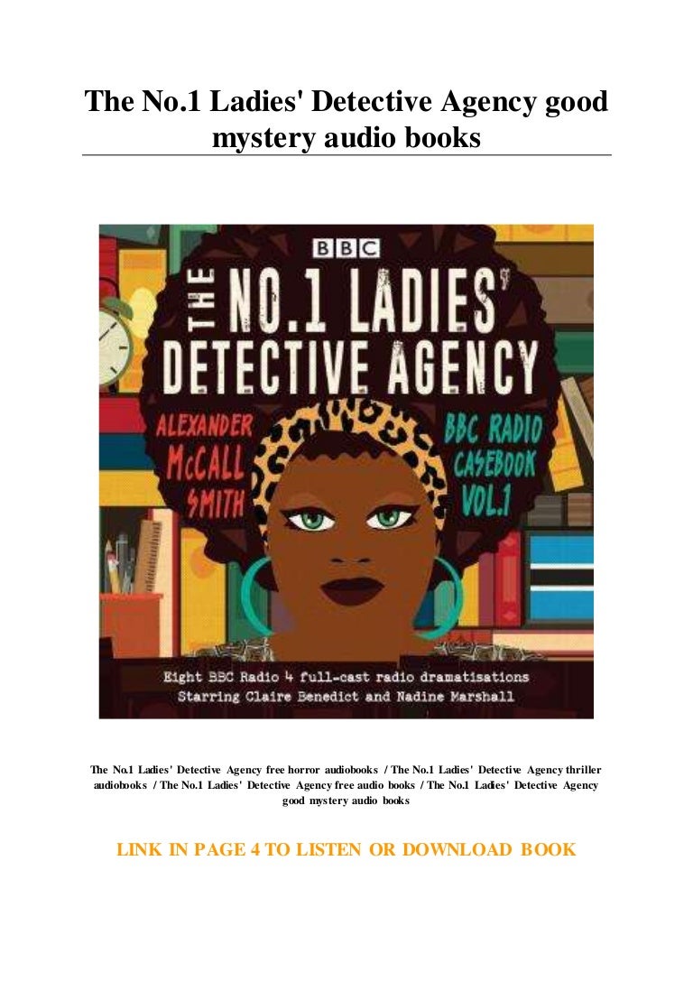 The No 1 Ladies Detective Agency Good Mystery Audio Books