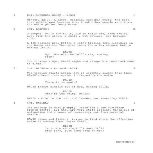 'The noise' original screenplay | PDF