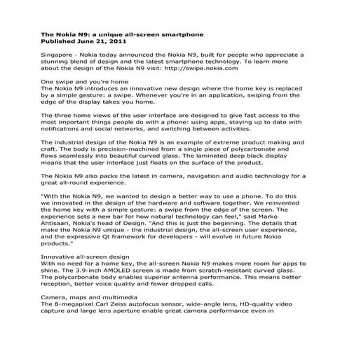 The nokia n9