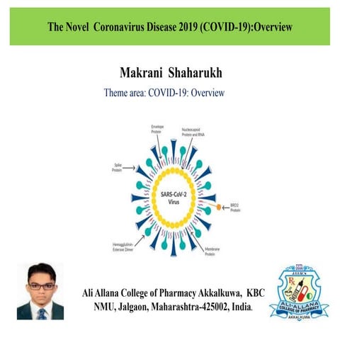 The novel  coronavirus disease 2019 (covid 19)overview
