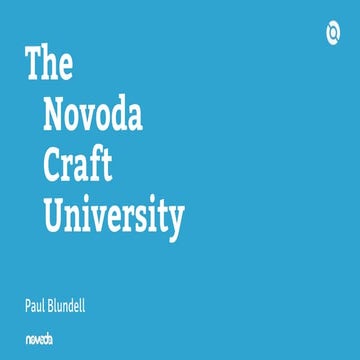 The Novoda Craft University