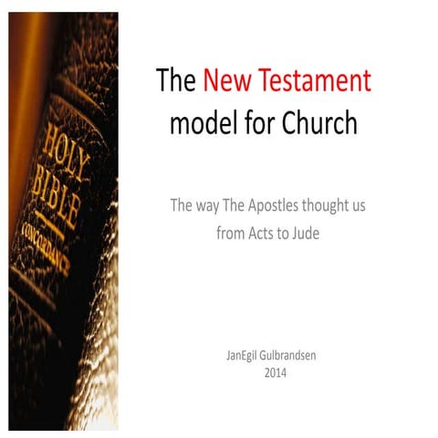 The nt model for church   jan 2014