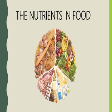 The nutrients in food