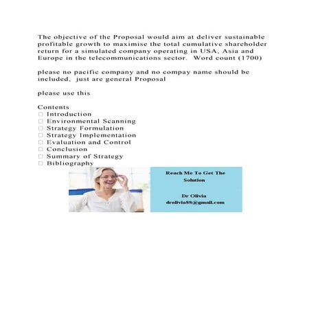 The objective of the Proposal would aim at deliver sustainable profi.docx