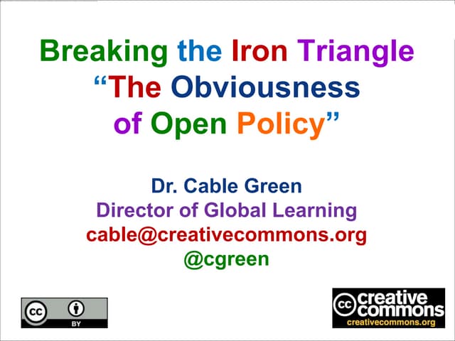 SLOAN: The Obviousness of Open Policy
