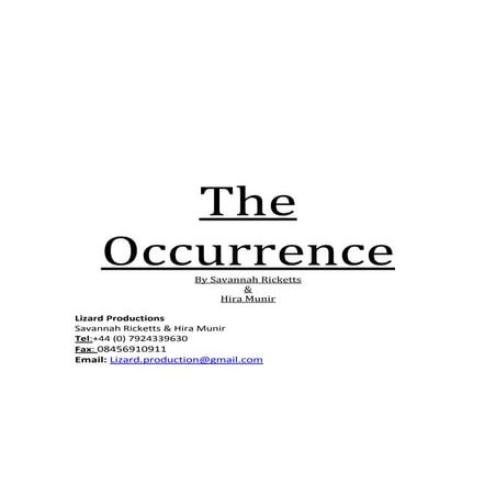 The occurrence script  final .