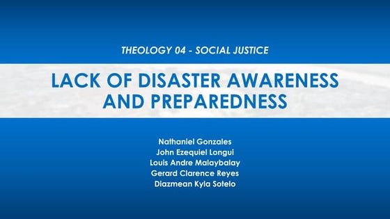 THEOLOGY SOCIAL JUSTICE - TYPHOON ULYSSES