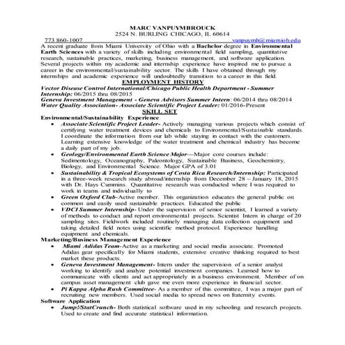 The Official Resume of Marc VanPuymbrouck | DOCX