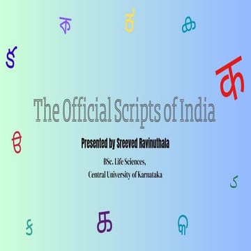 The Official Scripts of India | PDF