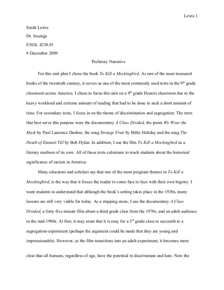 The Official Tkam Unit Plan Lessons