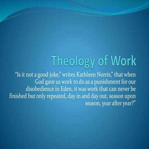 Theology of Work 