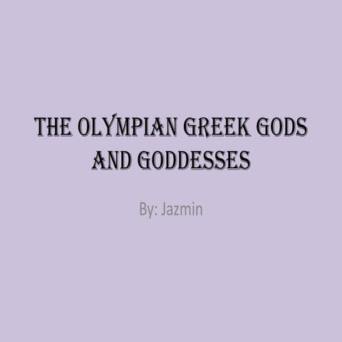 The olympian greek gods and goddesses