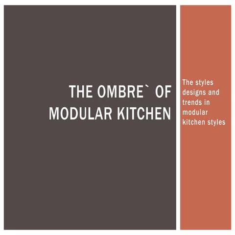 Modular Kitchen Design | PPTX