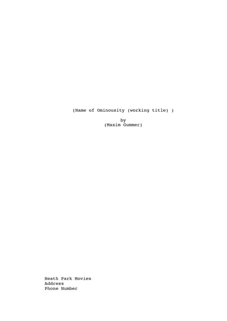 Detention - Script Development | PDF