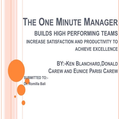 The one minute manager