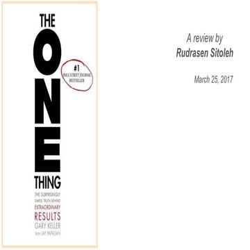The one thing - book review