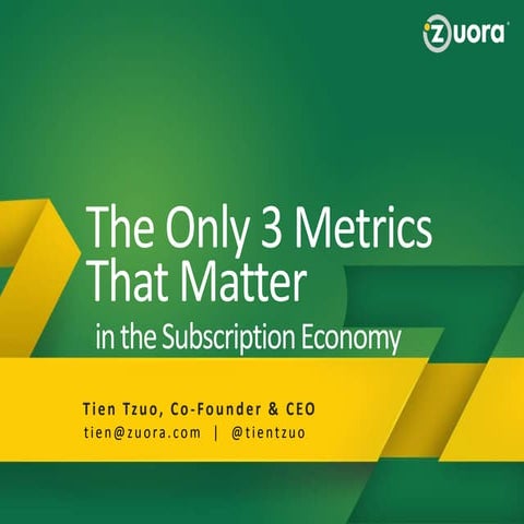 The Only 3 Metrics That Matter in the Subscription Economy