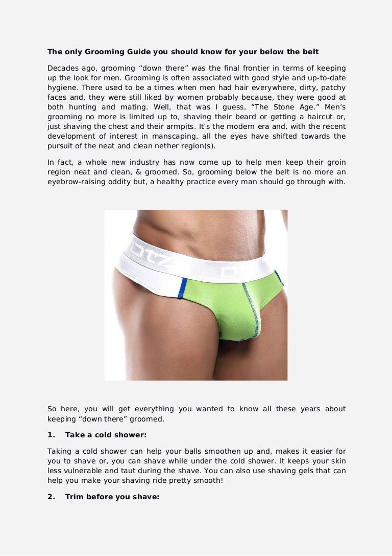 male grooming groin