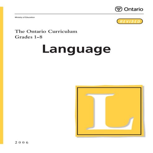 The ontario language curriculum