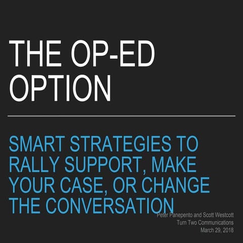 Op-ed writing and pitching for college students | PDF