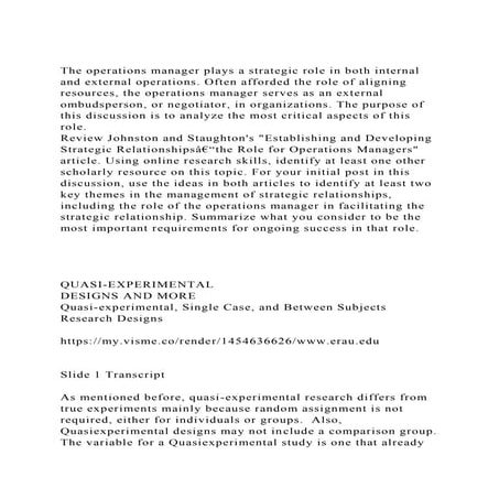 The operations manager plays a strategic role in both internal and.docx