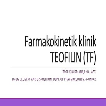 Farmakokinetik Teofilin