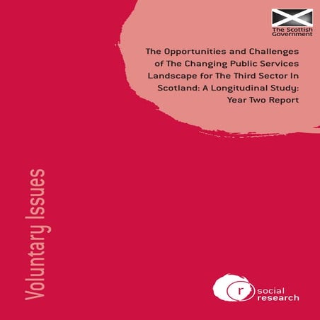 The opportunities and challenges of changing public services landscape for th...