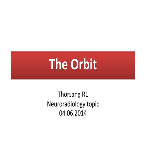 The Imaging of the Orbit