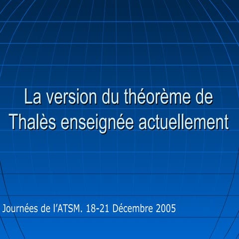 Theoreme de thales