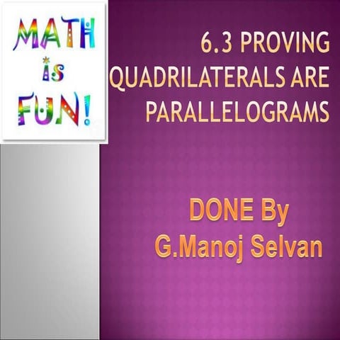  Quadrilaterals Theorems