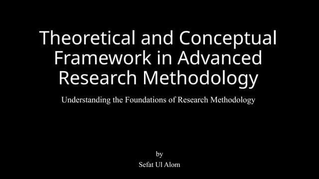 Chapter 6-THEORETICAL & CONCEPTUAL FRAMEWORK | PPT