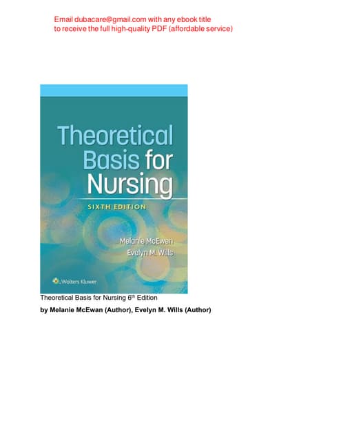 Theoretical Basis for Nursing 6th Edition Melanie McEwan | PDF