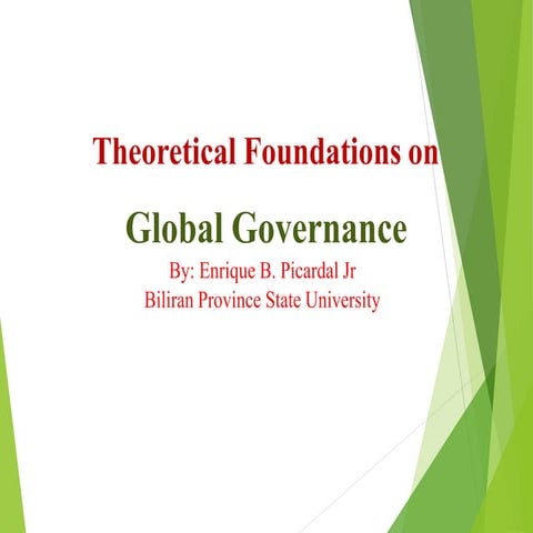 Theoretical foundations of global governance