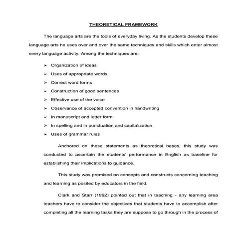 Theoretical framework