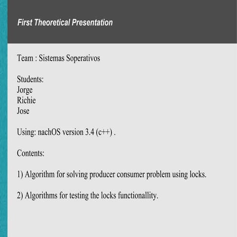 Theoretical presentation1nachos