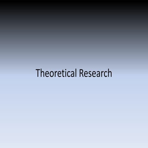Theoretical research | PPTX