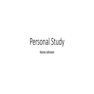 Personal Study - Powerpoint