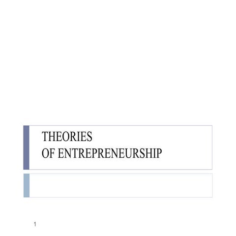 Theories of-entrepreneurship