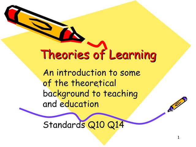Theories of Learning