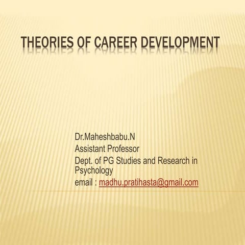 Theories career development counseling