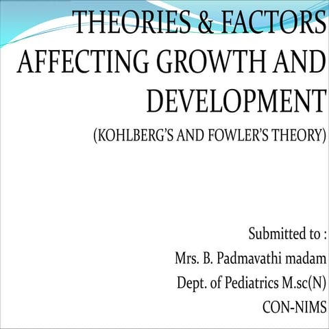 Theories & factors affecting growth and development