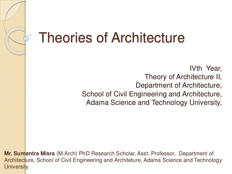 Theories of Architecture