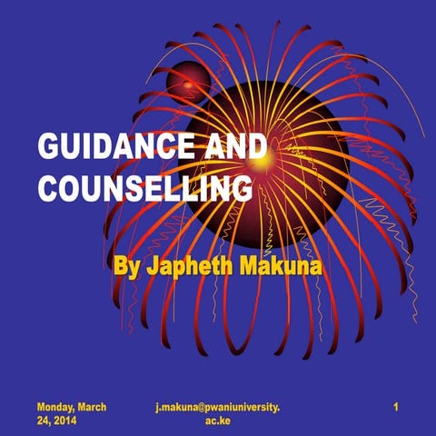 Theories & methods of counseling by Japheth Makuna, Pwani University