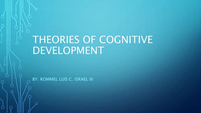 Theories of a cognitive development