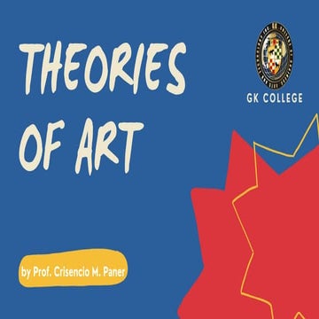 Theories of Art by Prof. Crisencio M. Paner